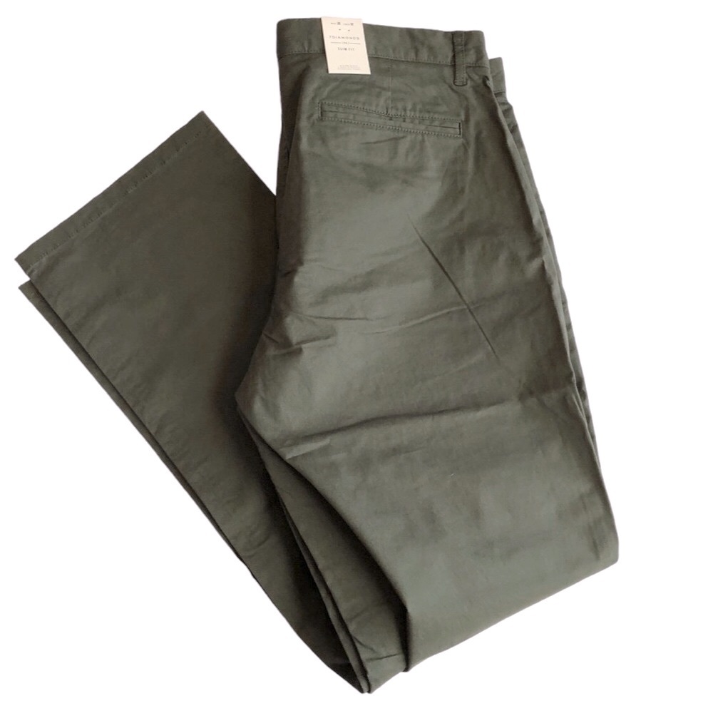 7 Diamonds Journey Olive Straight Leg  Chinos 36 x 32 - Picture 7 of 16